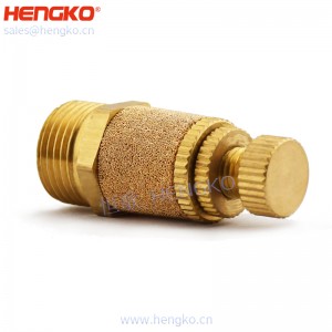 廠家供應各種型號鉑螺紋燒結(jié)銅不銹鋼氣動消聲器消音器耐高溫工業(yè)降噪