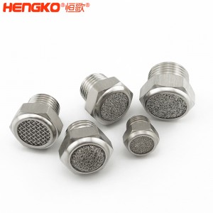 專業(yè)定制燒結(jié)不銹鋼平頭錐形消聲器工業(yè)除塵消音降噪氣動(dòng)元件，應(yīng)用于鼓風(fēng)機(jī)