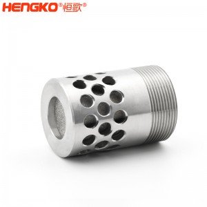 廠家定制不銹鋼氧氣傳感器外殼濾芯IP65級(jí)防水防爆耐壓傳感器外殼過濾殼體