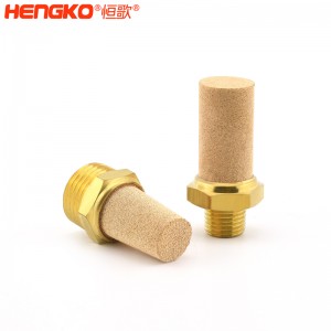 源頭廠家生產銅消聲器燒結消音降噪耐高溫濾芯,應用于壓縮機