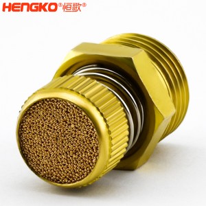 廠家批發HSD型可調節青銅消聲消音器多規格耐高溫消音降噪，用于電磁閥氣動靜音器接頭